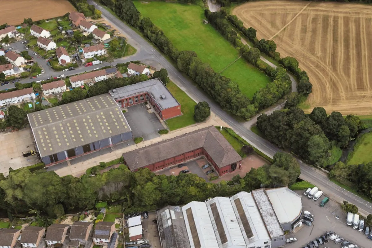 Aerial view of Maindec House, Wooburn Green, Buckinghamshire (HP10)